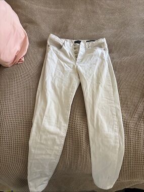 Banana Republic White High-Rise Skinny Jeans
